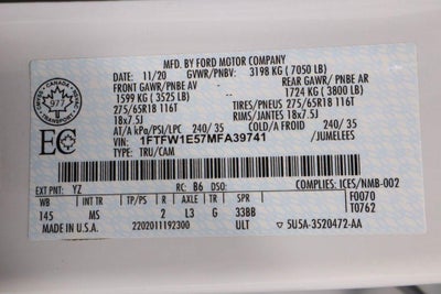 2021 Ford F-150 XLT 4WD SuperCrew 5.5' Box