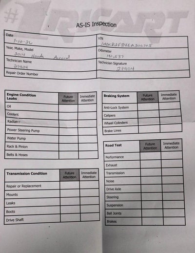 2014 Honda Accord Sedan EX-L CVT PZEV