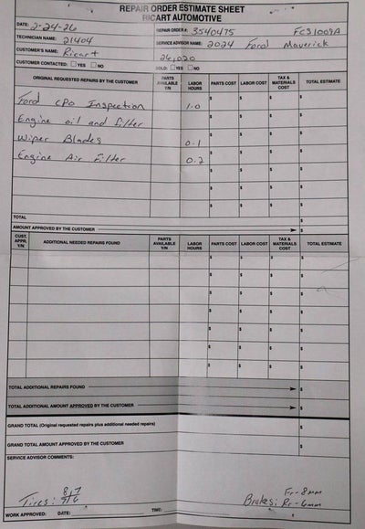 2024 Ford Maverick XL AWD SuperCrew