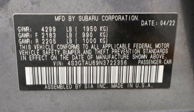 2022 Subaru Impreza Limited 5-door CVT