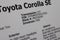 2025 Toyota Corolla SE CVT (Natl)