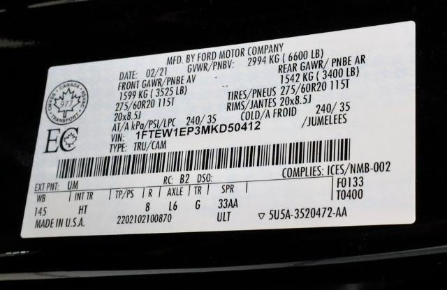 2021 Ford F-150 Lariat