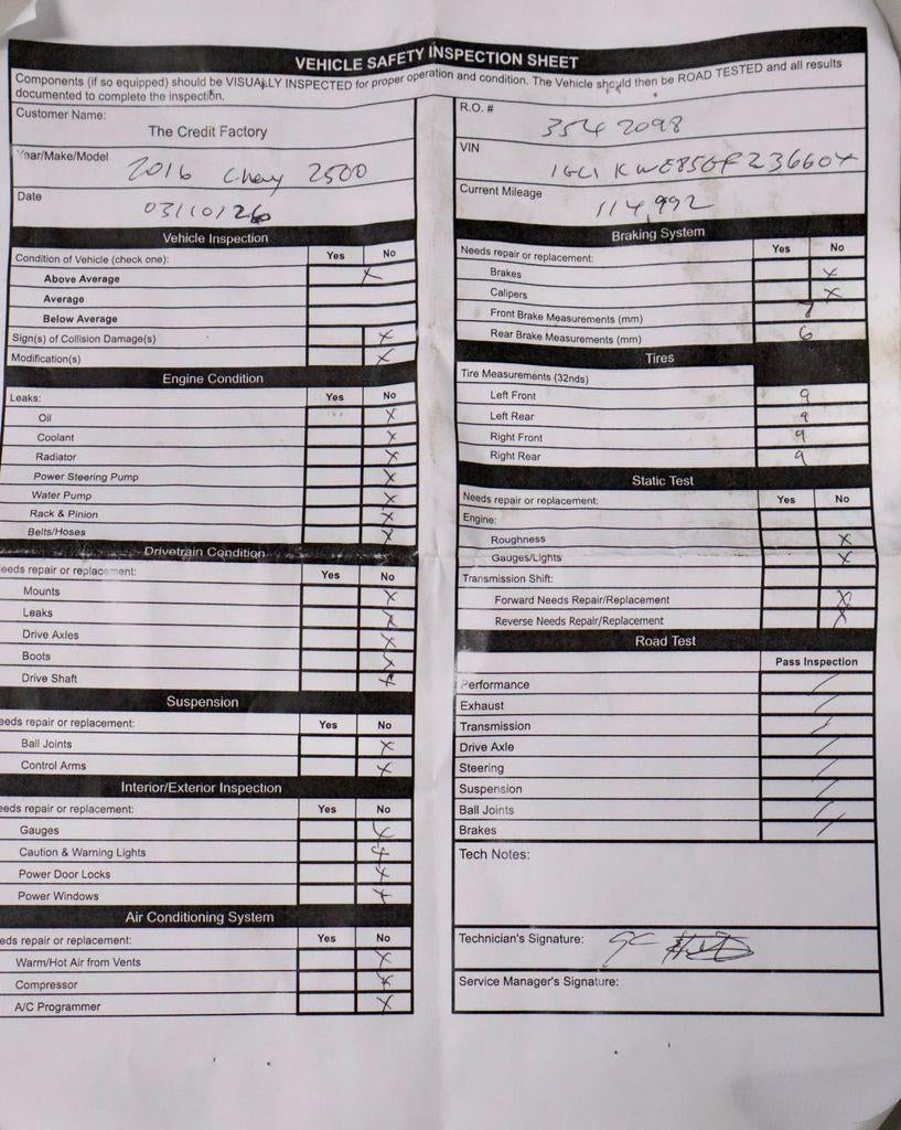 2016 Chevrolet Silverado 2500 HD LTZ