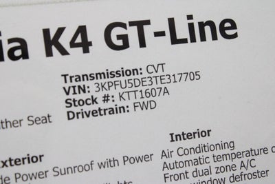2026 Kia K4 Hatchback GT-Line
