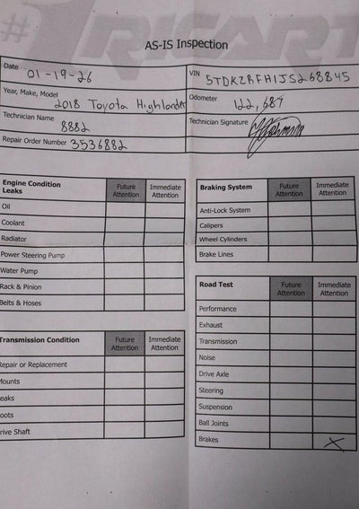 2018 Toyota Highlander XLE