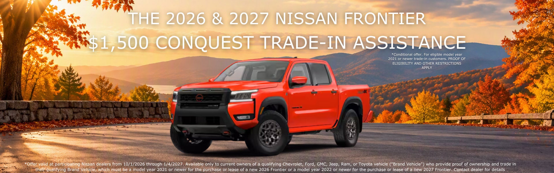 Nisan Frontier $1500 trade assistance